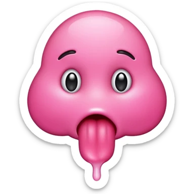 Hot tongue licking emoji sticker
