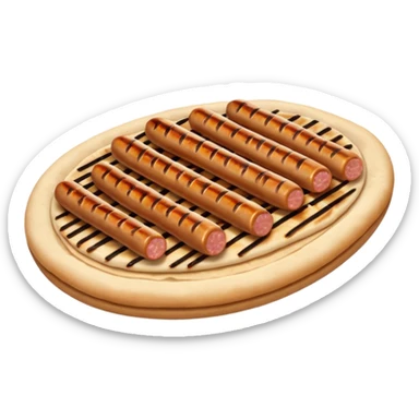 chopped sausages in flatbread sticker