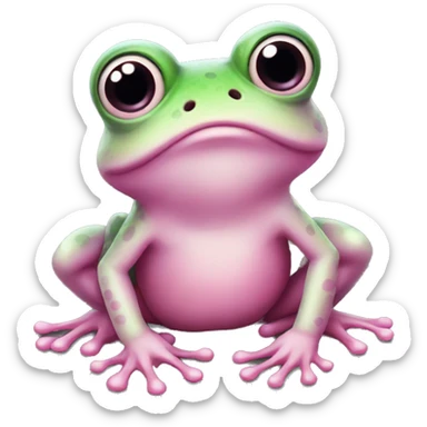frog with pink wings, no background sticker