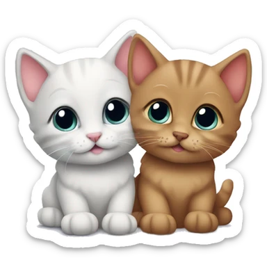 Cute kittens in love  sticker