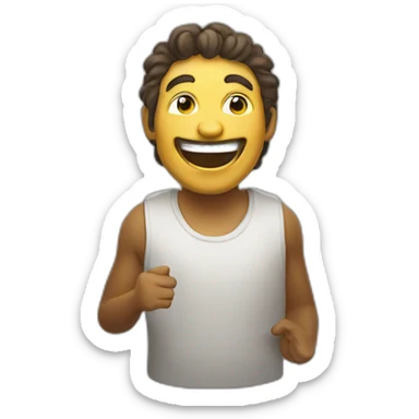 laughing man with a halo sticker