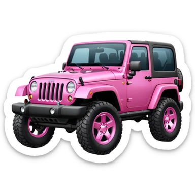 Pink Jeep wrangler sticker