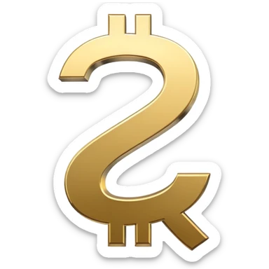 a dollar sign with a minus infront of it sticker