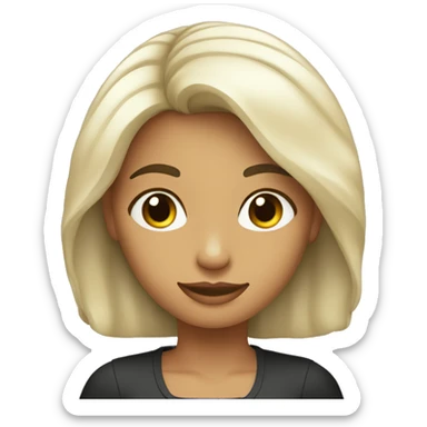 Mujer blanca con pelo negro joven y con dolares en mano sticker