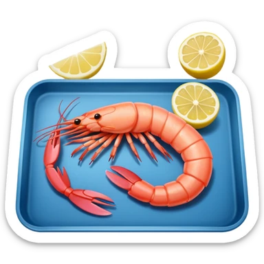 Shrimp on an airplane sticker