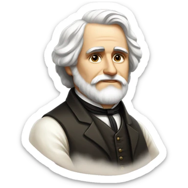 Ivan Turgenev russian author with a book sticker