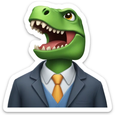 dinasour go to work sticker