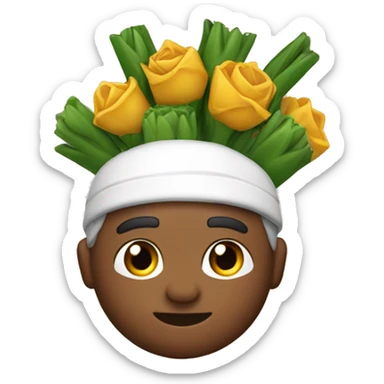 jose ramirez with buket on his head sticker