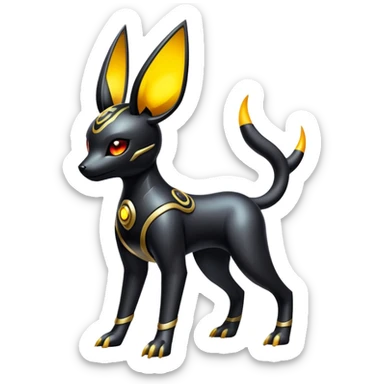 Futuristic Umbreon-Houndoom-Genesect-Pokémon-Fakémon-hybrid-creature sticker