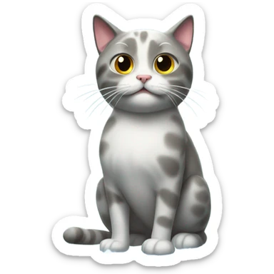 cat in shower sticker
