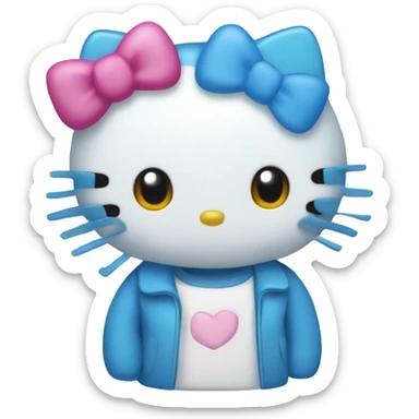 Hello kitty blue sticker