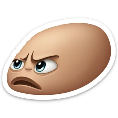 Sad face hamstring muscle sticker