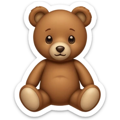 Brow Teddy bear sticker