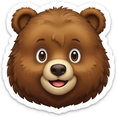 Cute bear emoji sticker