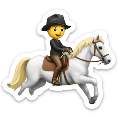 horse riding a horse sticker