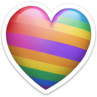lgbt flag heart sticker