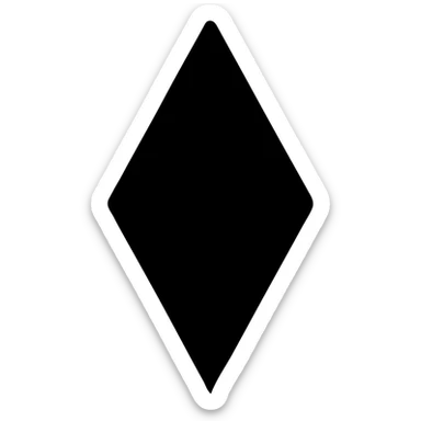 solid filled orange The Sims diamond (Plumbob) icon sticker