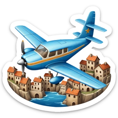 small size plane old town sticker