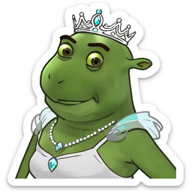 Shrek in high heels sticker