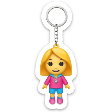 Cartoon key chain – cute character figure dangling. sticker