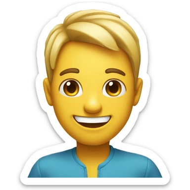 smiley emoticon with big smile sticker