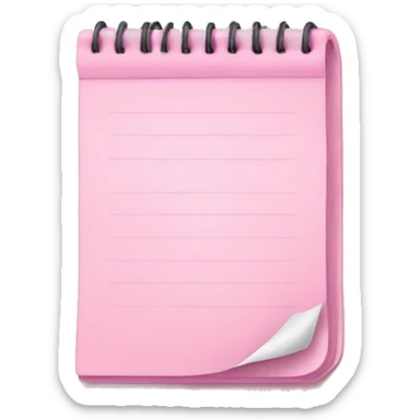 light pink notepad sticker