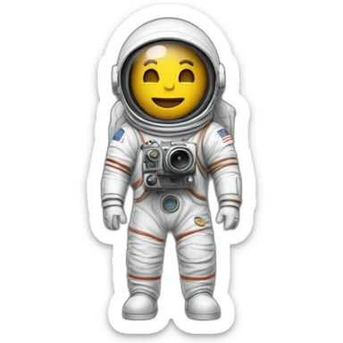 A spaceman who is a photographer sticker