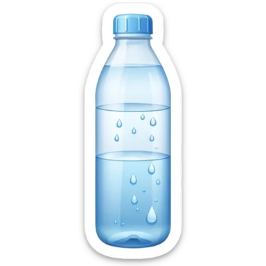 open bottle of water sticker