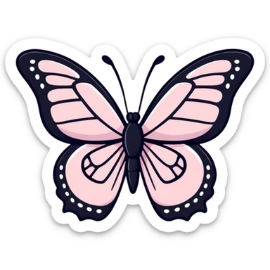 Light pink butterfly sticker
