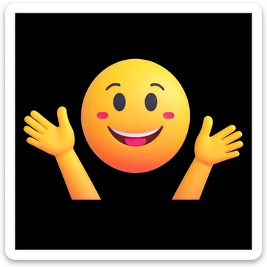 3D emoji style art of smiling emoji face with sparkles and OK hand gesture, elegant bold text 'Excellent nature & perfection', minimal gradient background, polished modern, confidence positivity elegance vibe sticker