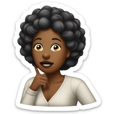 black woman gossiping sticker