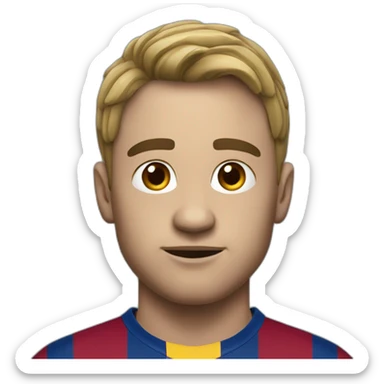 Down symdrome barcelona fc player sticker