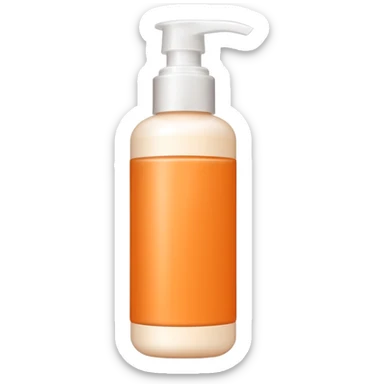 full Orange-colored tube type lotion sticker