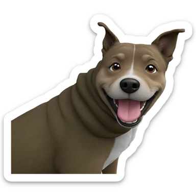 happy dog in nature sticker