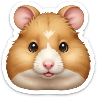 An cute hamster face sticker