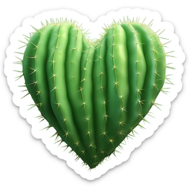 Cactus heart sticker