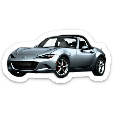 MX5 première génération grise avec phare pop up sticker