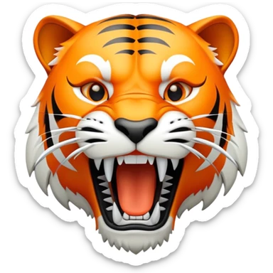 Saber tooth tiger emoji sticker