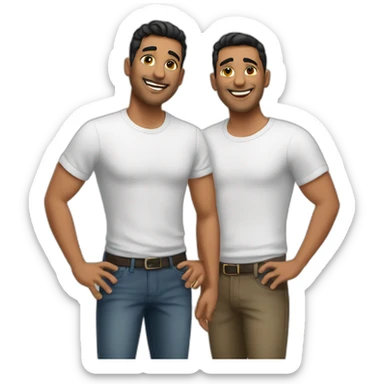 Latin gay couple sticker