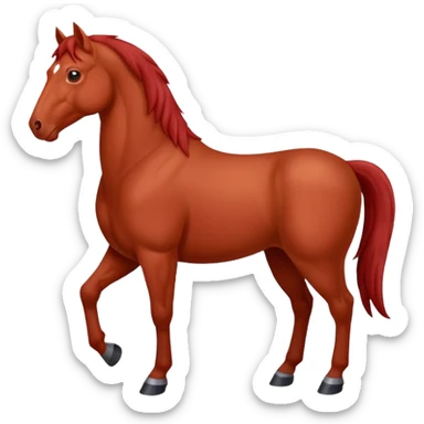 Liver red horse sticker