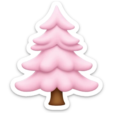 pastel pink christmas tree sticker
