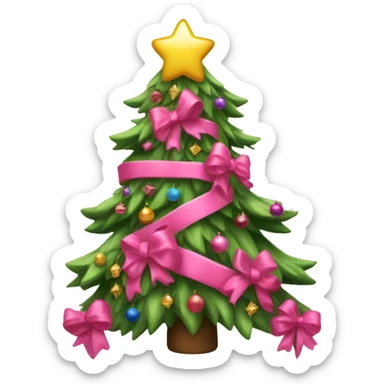 girly christmas tree sticker