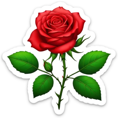 rose with spikes blood sticker