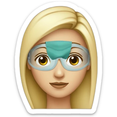 lasik eye surgery mask girl sticker