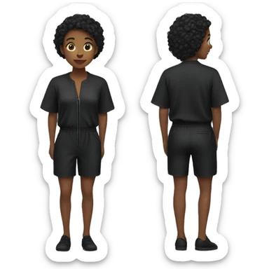 black short jumpsuit sticker