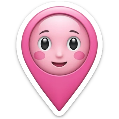 create a cute pink location pin { example 📍} sticker