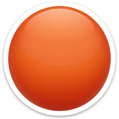 coral color sphere, only sphere. sticker