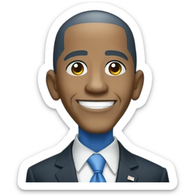Blue Barack Obama  sticker