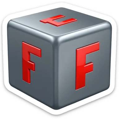 cube with F11# letters on it sticker