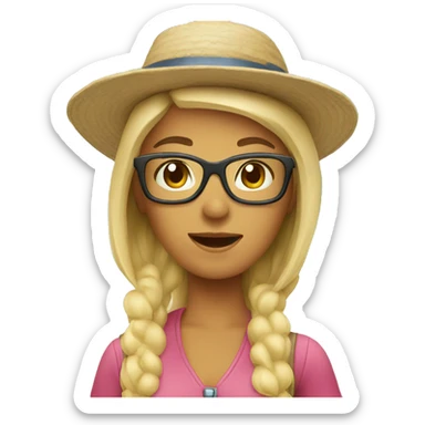 female vacation expert sticker